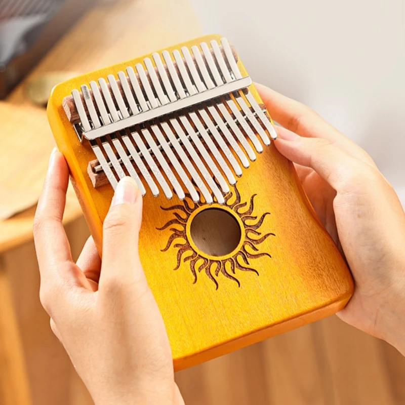 Portable Small Thumb Piano 17/21 Keys Thumb Piano Portable Pocket Finger Musical Instrument Enduring