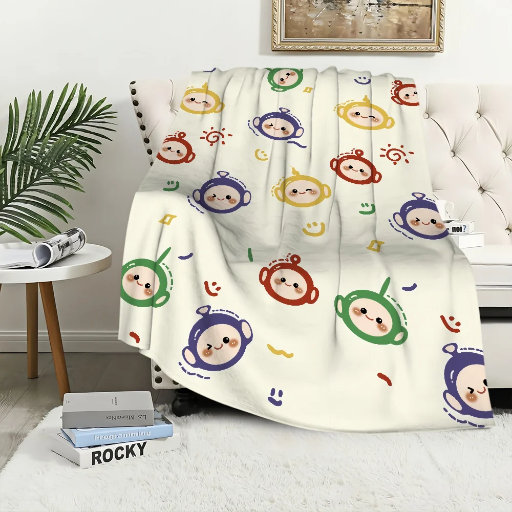 Warm Soft Plush Nap Blankets Sofa cute rug for Living Room Office Bed Cartoon Home Travel Kid Birthday The-T-TeletubbieS Gifts 3