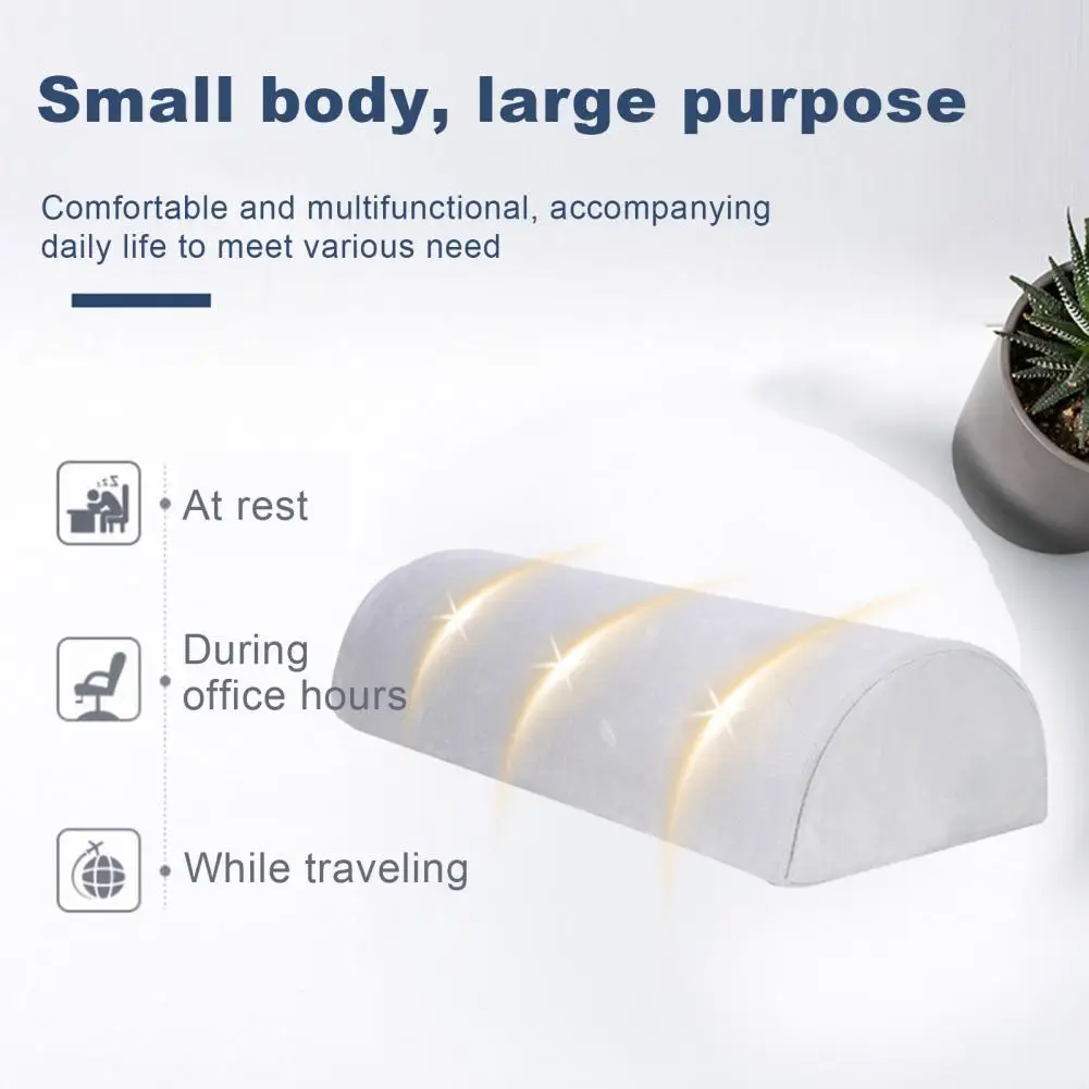 42*18cm Half Moon Bolster Pillow For Legs Back Sleeping Knee Pillow Memory Foam Under Knee Washable Cover For Ankle Foot Comfort