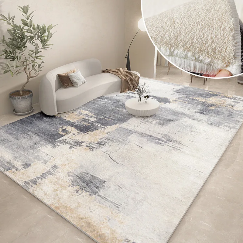 Modern Carpets for Living Room Abstract Large Area Plush Rugs Bedroom Decor Bedside Carpet Grey Thickened Floor Mat Lounge Rug 5