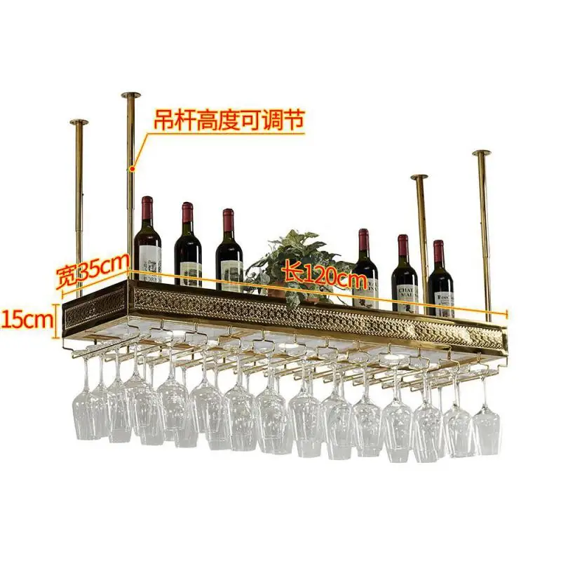 Bar Stainless Steel Wine Rack Wine Glass Rack Glass Hanging Inverted Home Hanging Storage