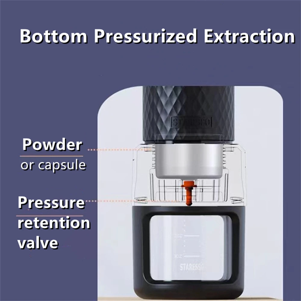 STARESSO ポータブルエスプレッソマシン SP200 ホワイト STARESSO Classic Portable Espresso Maker, Portable Coffee