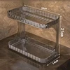 Bathroom Storage Rack Toilet Double Layer Cosmetics Storage Box Washstand Organizer Desktop Shelf Rack bathroom accessories 2