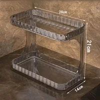 Bathroom Storage Rack Toilet Double Layer Cosmetics Storage Box Washstand Organizer Desktop Shelf Rack bathroom accessories 2