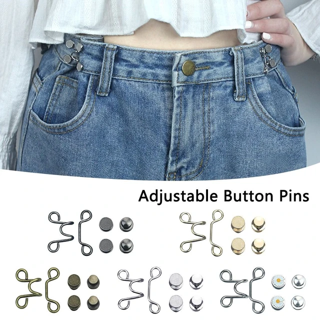 Required Sewing Accessories Easy To Install Button Clip Pant Waist  Tightener Pant Waist Buttons Adjustable Button Pins