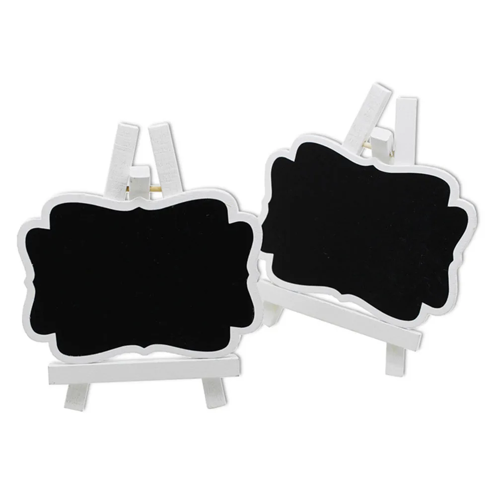 10pcs Retro Table Numbers Easel Mini Chalkboard Price Tags Rectangle Message Board Parties Easy Wipe Lightweight Wood Framed |