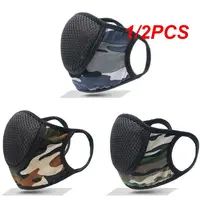 1/2PCS Colors Cycling Breathable Mouth Mask Dust-proof Anti-ultraviolet Cotton Masks Riding Breathanle Mesh Masks 1