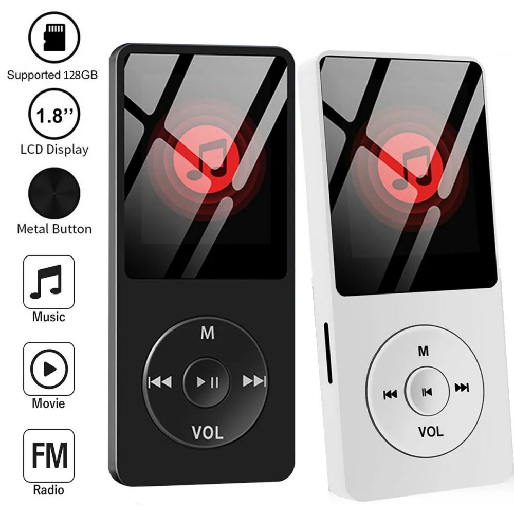 미니 휴대용 MP3 플레이어 HiFi 음악 워크맨 블루투스4.0 지원 양방향 전송 FM 라디오 음성 녹음기 eBook MP3 플레이어