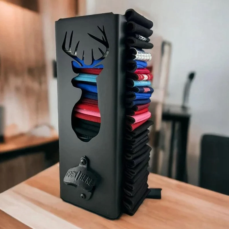 

Can Cooler Holder With Bottle Opener, Wall Mounted Can Cooler Holder,2-In-1 Can Cooler Holder, Ergonomic Magnetic Easy Install