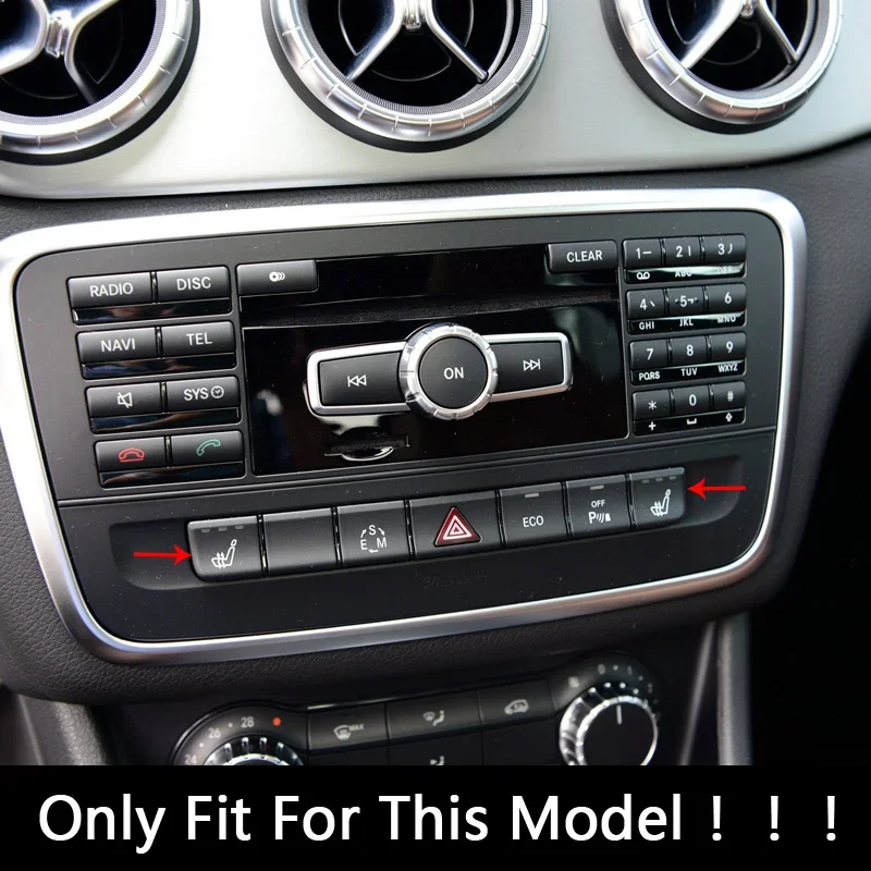 Cover Pulsanti Clima Per Mercedes CLA GLA 2013-2018 | Toppa Centrale Argento | Accessori Interni Auto