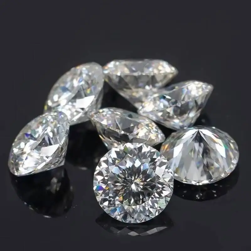 Moissanite Stone Round Cut D Color VVS1 0.1ct-5ct DIY Necklace Earrings Main Materials Pass Dia Tester With GRA Certificate Image 4
