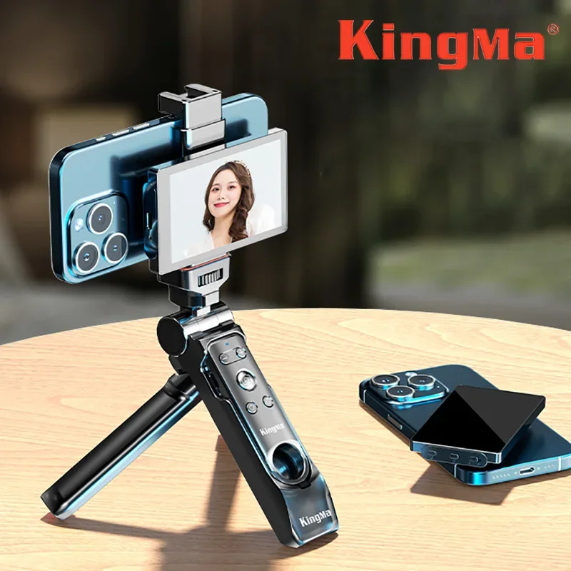 Kingma 스마트폰 브이로그 셀카 모니터 스크린, 마그네틱 휴대폰 후면 카메라 사용, 셀카 브이로그 라이브 스트림, 안드로이드 아이폰
