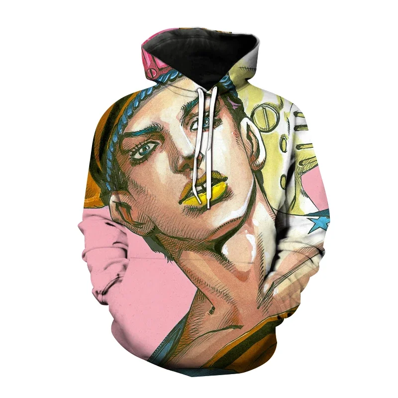 

Bizarre Adventure Hoodies Anime JOJO 3D Print Men Women Sweatshirt Casual Fashion Hoodie Harajuku Pullover Tops Coat Male