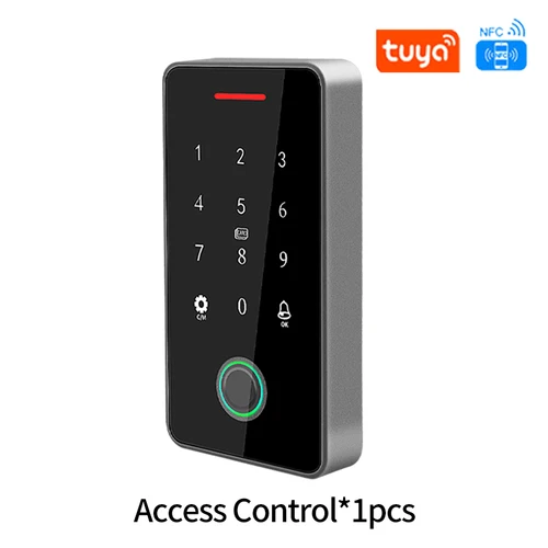Asia Teco 야외 IP67 방수 RFID 13.56MHz 생체 지문 액세스 제어 키트, 전자 도어 오프너 + WIFI 게이트웨이 7
