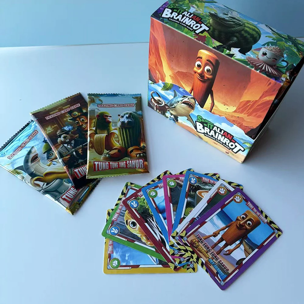 Tung Tung Sahur Tralalero Tralala Card Game Toy Trading Cards Italian Brainrot Collection Cards Children Holiday Gifts