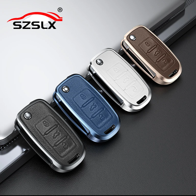 

Metal Car Key Case Cover Shell Fob For VW Volkswagen Polo Tiguan Passat B5 B6 B7 Golf 4 5 6 MK6 Jetta Lavida For Skoda Octavia