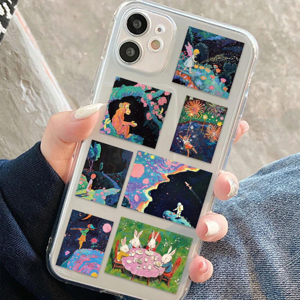 50 Stück Cartoon Märchen Traumland Aufkleber Ästhetische Wasserflasche Aufkleber Gepäck Laptop Gitarre Vinyl Auto Aufkleber – Detail 4