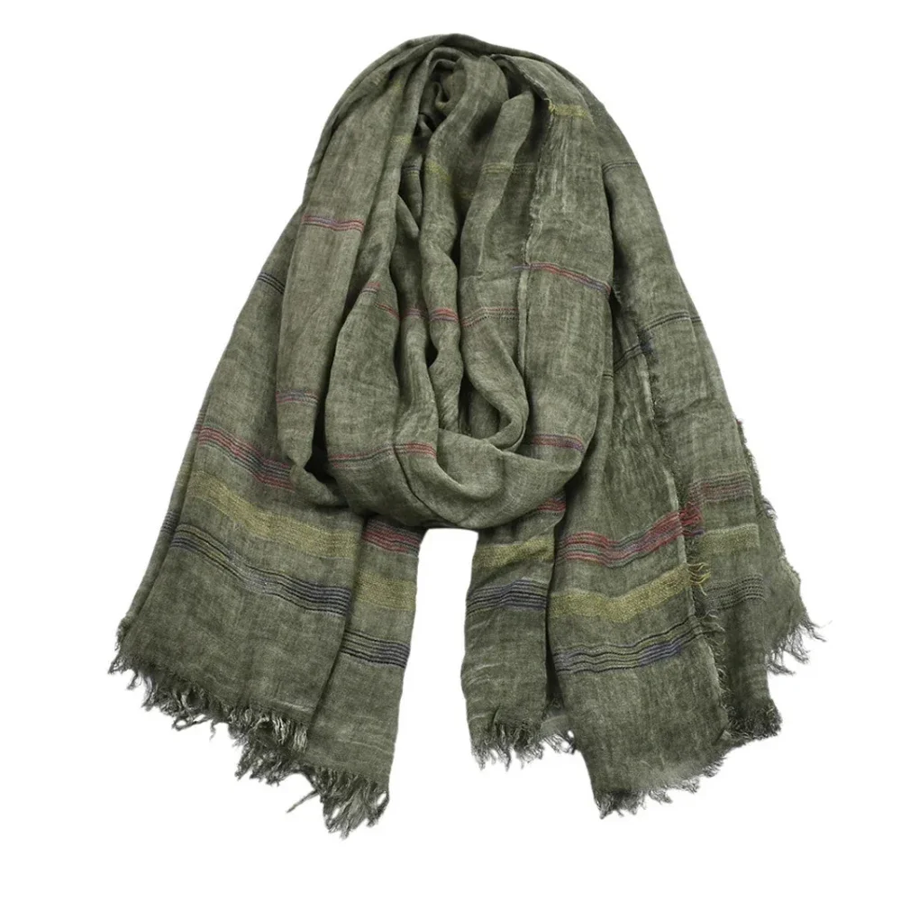 Fashion Men Cotton Linen Scarf 6