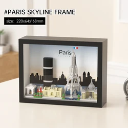 Skyline Photo Building Block Set - Iconic City Views Collection 3D Model Mini Brick Christmas Gift (Paris)