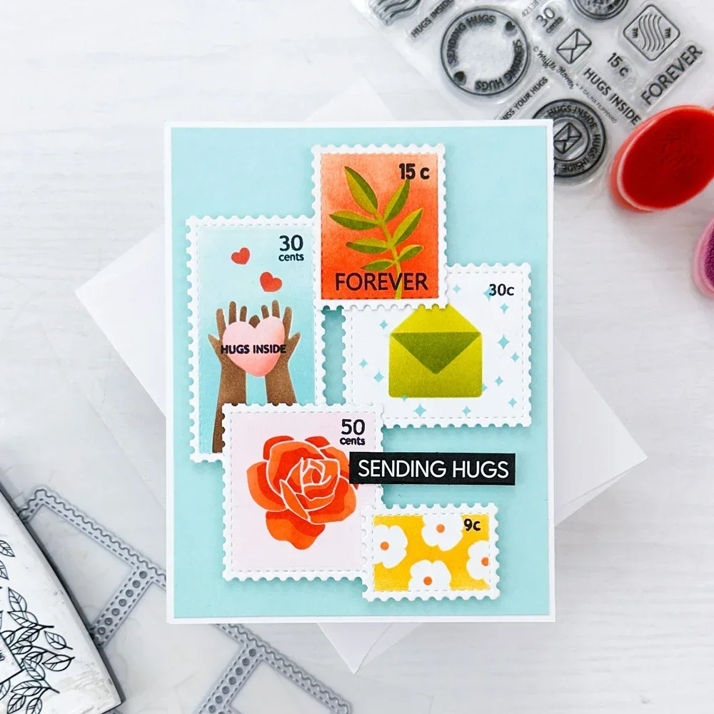 Love Valentine's Day Element Plastic Stencils Rose Flower Pattern Paint Plate For DIY Scrapbooking Photo Album Card Making Craft