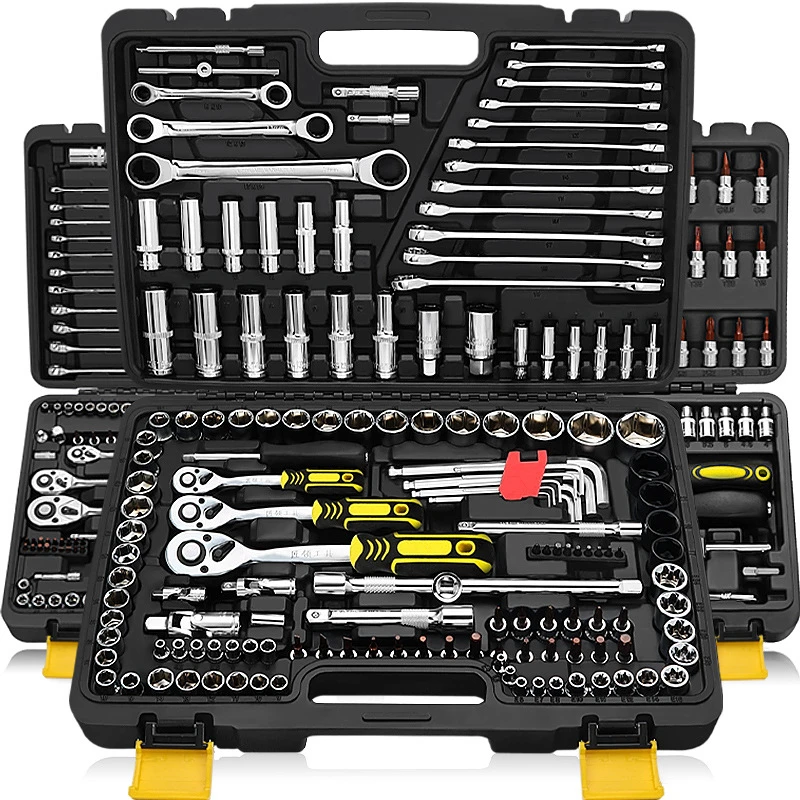46pcs Socket Ratchet Car Repair Tool Wrench Set Head Ratchet Pawl