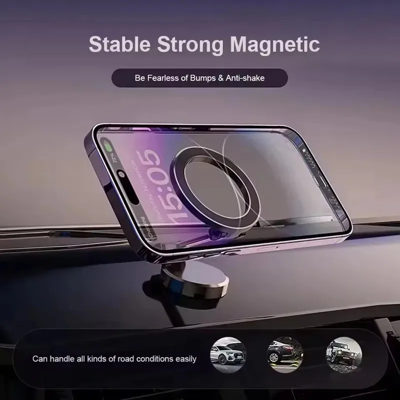MagSafe Car Phone Holder – 1080° Rotating, Strong Magnetic Grip