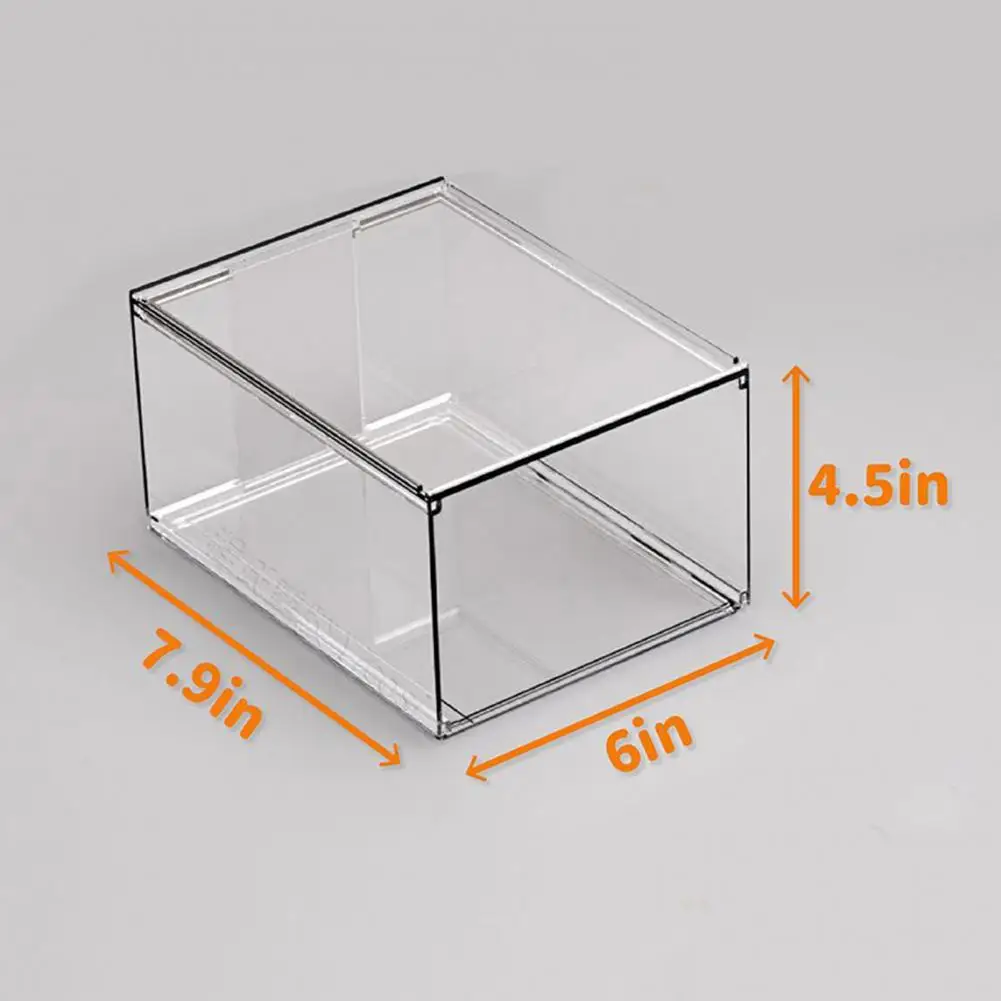 Stackable Organizer Drawers Anti-slip Acrylic Bins Stackable Dustproof Makeup Organizer Closet Bathroom Kitchen Storage Bins 6