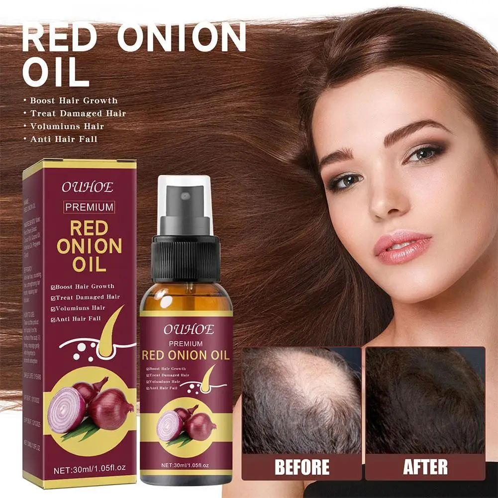 Hair Protection Spray Hair Oil Mist Red Onion Essential Oil Spray Rice Water Moisturizing Hair Spray