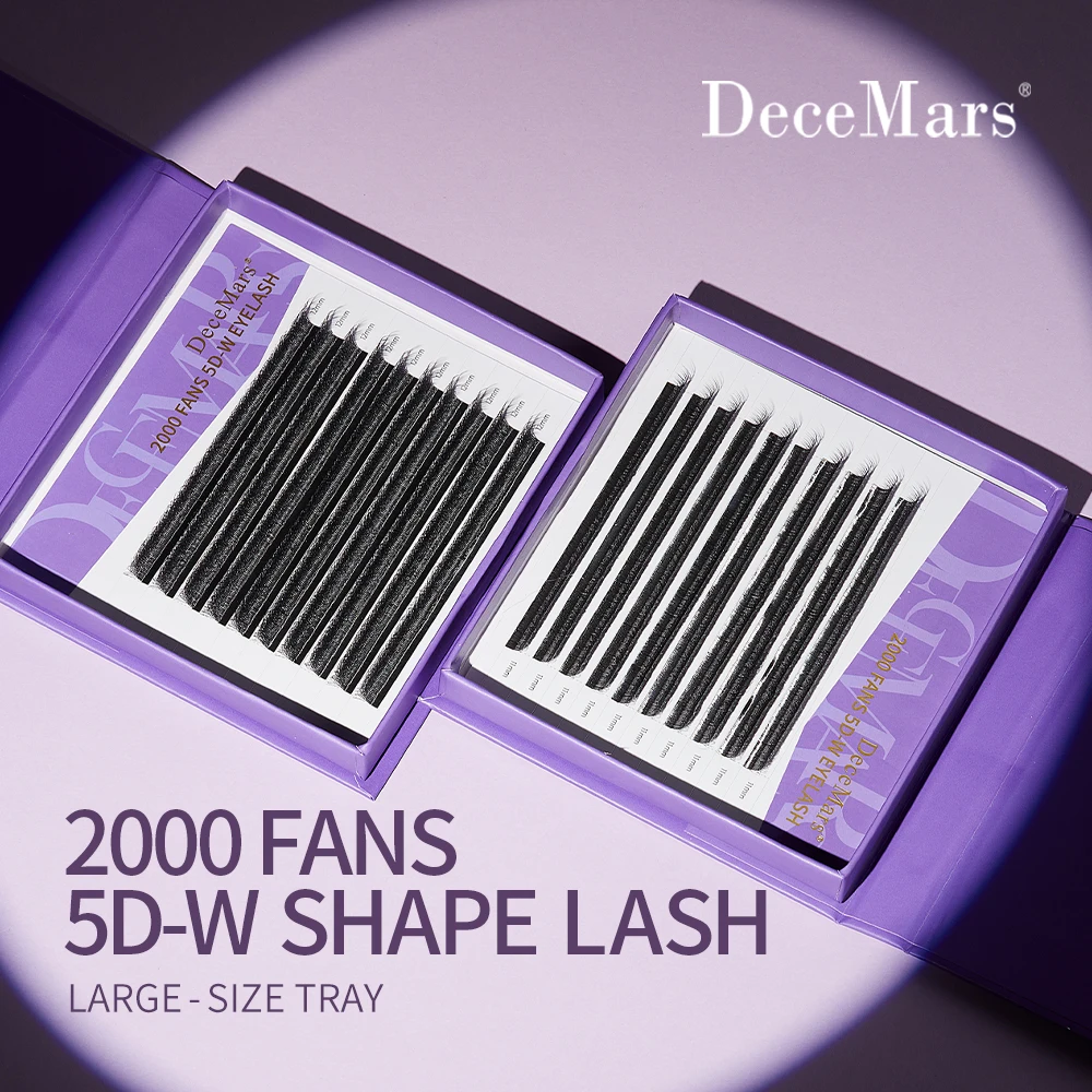 DeceMars Large Amount 5D W Eyelash Extension Large-size Tray 2000 Fans