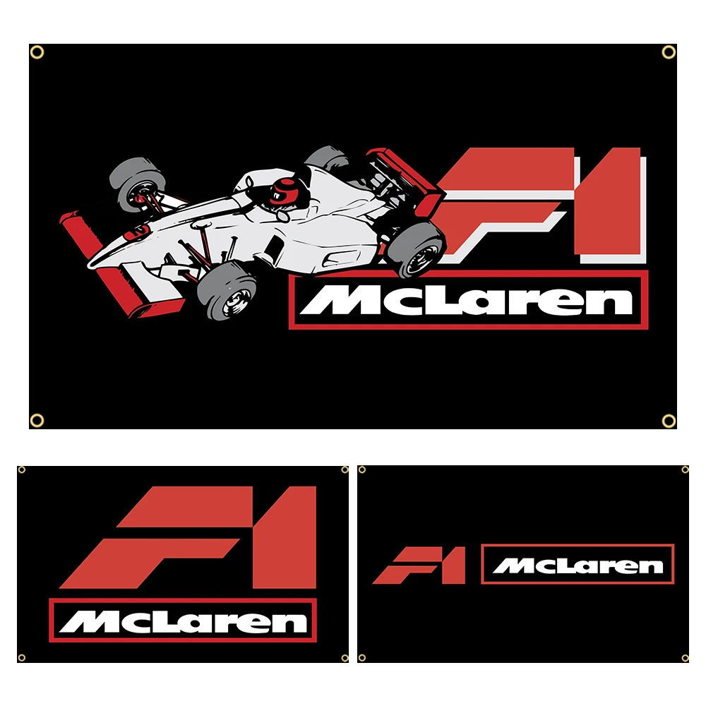 90X150Cm Mclarens Racing Car F1 Flag Poliestere Stampato Garage Decorazione Banner Arazzo