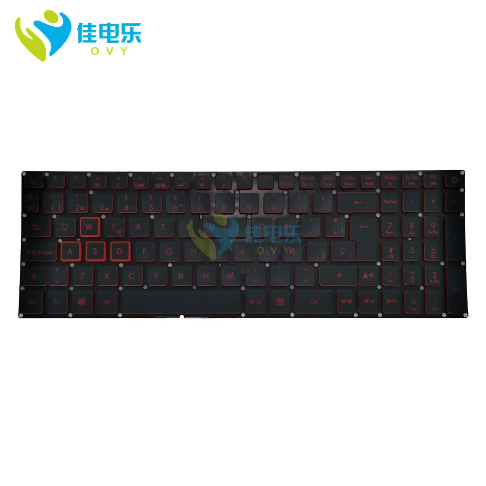 Teclado Retroiluminado para Acer Nitro Eua ru Brasil Turquia Latim Espanhol An51551 An515-52 An51531 An51541 An515-42 Lg5p-a52brl - Imagem 2