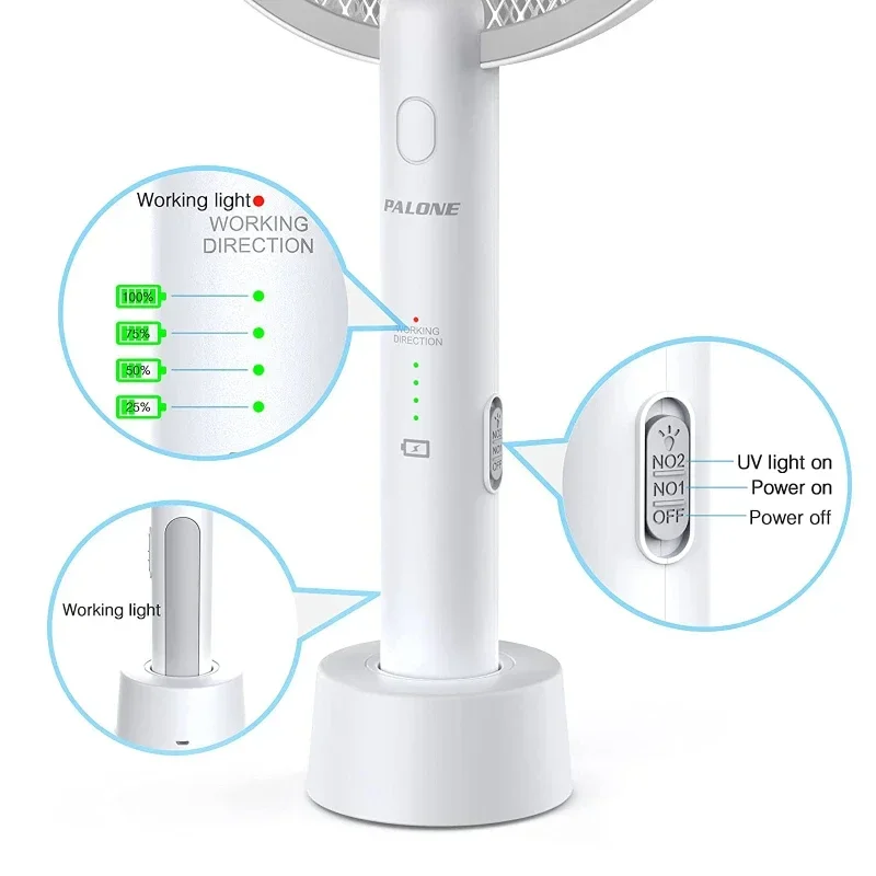 2 in 1 Bug Zapper Racket 3000V Electric Fly Swatter Racket with 1200mAh Battery 3 Layers Mosquito Killer Lamp Indoor,mosquito killer lamp,mosquito lamp