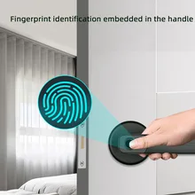 

Electronic Smart Fingerprint Door Lock Biometric Doorknob USB Emergency Charge Padlock With Key Home Office Security Handle Lock