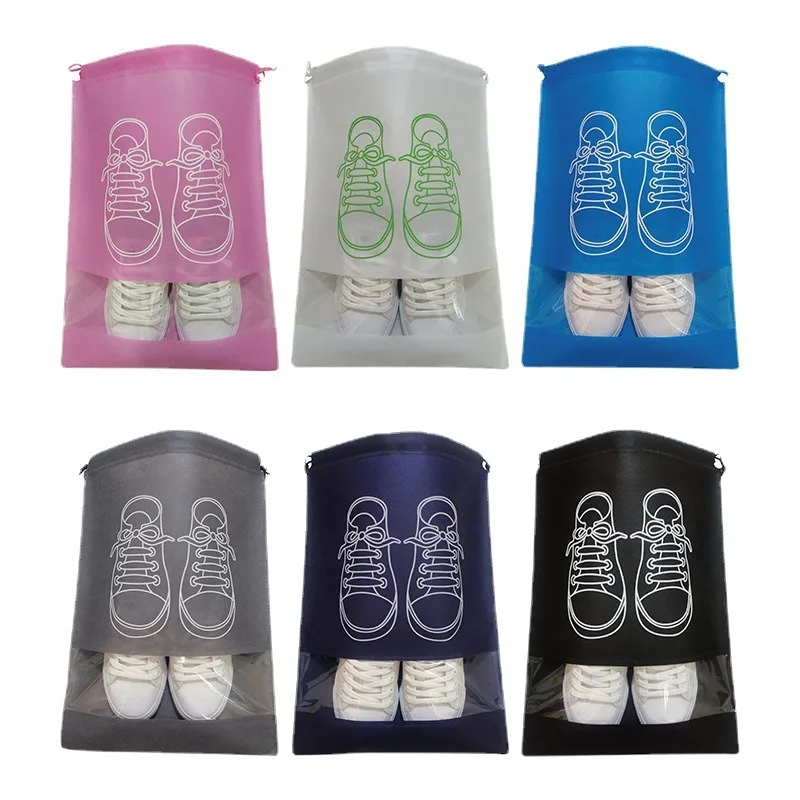 10pcs Shoe Storage Bag Made of Non-woven Fabric Dust-proof and Moisture-proof Travel Artifact Shoe Storage Household Shoe Cover 6