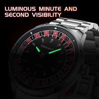 TIMEARTX flambant neuf montres à Quartz de luxe homme Roulette européenne jeu de Poker montre-bracelet 6