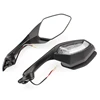 YZF R1 R6 Black L&R Motorcycle Rear View Mirrors With Turn Signals For YAMAHA R1 R6 YZF-R1 2015-2020 YZF-R6 2017 2018 2019 2020 2