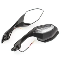 YZF R1 R6 Black L&R Motorcycle Rear View Mirrors With Turn Signals For YAMAHA R1 R6 YZF-R1 2015-2020 YZF-R6 2017 2018 2019 2020 2