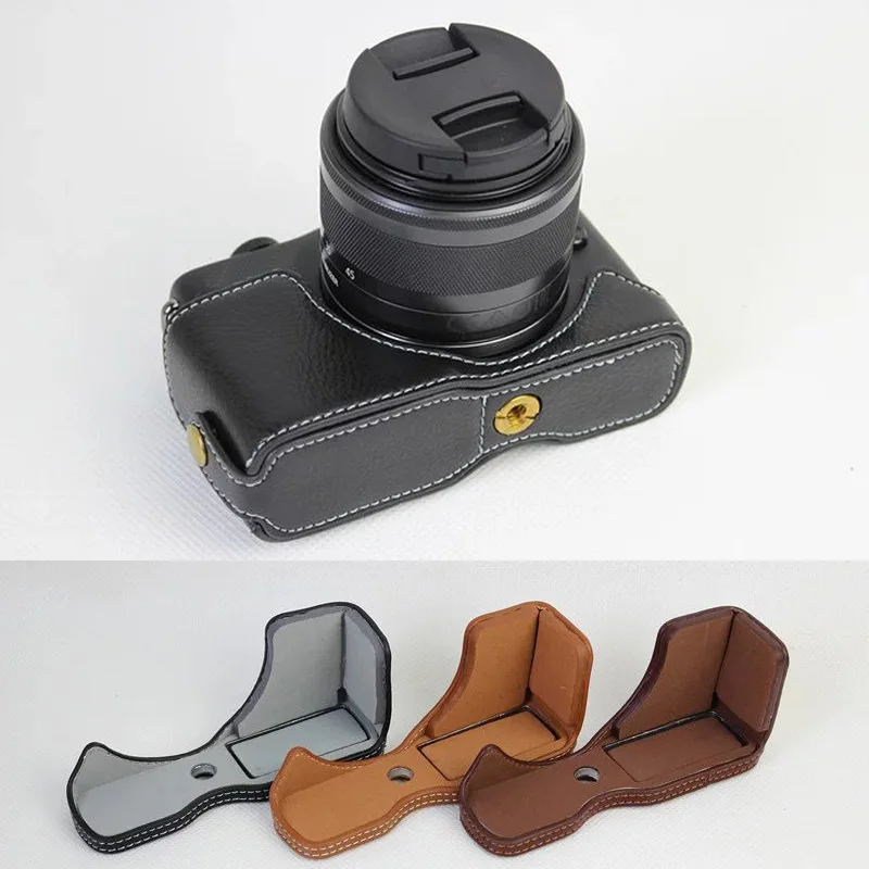 Impugnatura Per Borsa Mezza Fotocamera In Vera Pelle Per Canon Eos M10 M100 M200