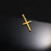 RHYSONG Fashion DIY 316L Stainless Steel Cross Pendant Necklace Gold Silver Color Charms For Women Jewelry Making Without Chain 2