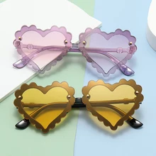 

Fashion Brand Heart Kids Sunglasses Children Retro Cute Pink Cartoon Sun Glasses Girls Boys Baby Sunglasses UV400 Eyewear Shades