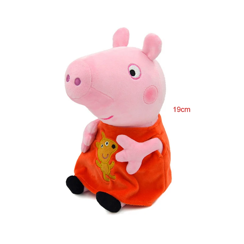 thumbnail image 1 of Peluches originales de Peppa Pig de 19 cm, George Eddie Bear Mr Dinosaur, figuras de dibujos animados de Anime, juguetes de peluche, regalo de cumpleaños para niños, 1 of 4