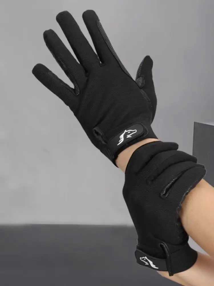 MXLLINA Silicone Anti-Skid Equestrian Gloves Women Wear-Resistant Riding Gloves Adults Equestrian Competition Mittens 5