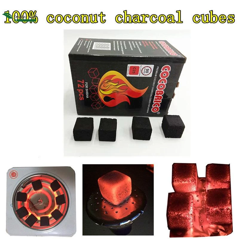 48/72/96pcs/lot Hookah Charcoal Coal Quicklighting Burn Hookah