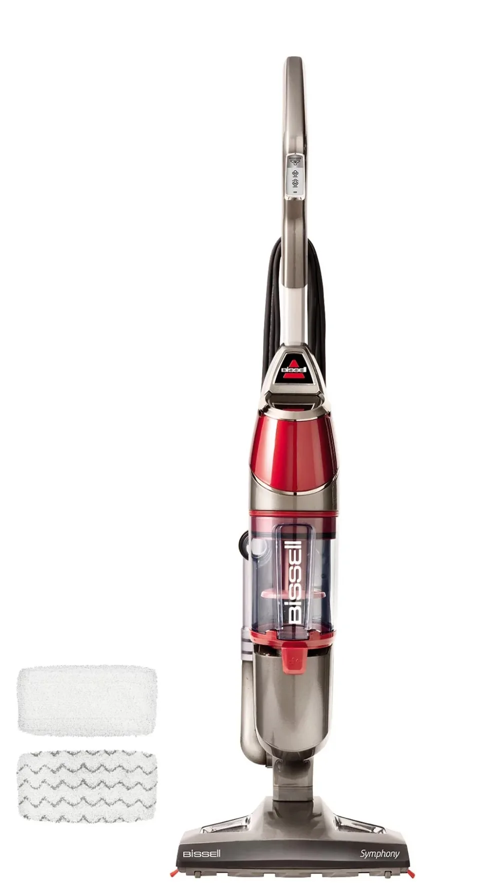 

Bissell Symphony Vacuum and Steam Mop with 2 Mop Pads Steam Cleaner Comes with 2 Mop Pads Containing Microbans