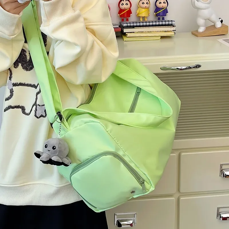 Bolsos de nailon con asa superior sólida, bolsos de mujer en oferta 2023, bolso de mano informal de alta calidad con cremallera y gran capacidad para otoño, bolso de viaje