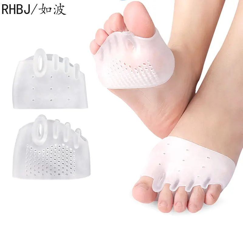 New 1 Pair Insoles Forefoot Pads  High Heel Shoes Foot Blister Care Toes Insert Pad Silicone Gel Insole Pain Relief for Women