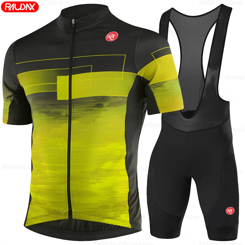 Newest Raudax Sports Team Cycling Clothing Breathable Short Sleeve Cycling jersey set Mallot Ciclismo Hombre Verano Triathlon 3