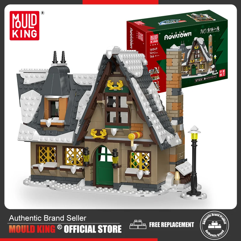 

Mould King 16049 Creative Toys Christmas Cottage House Building Blocks for Adults MOC Bricks Construction Kits Gifts for Kids