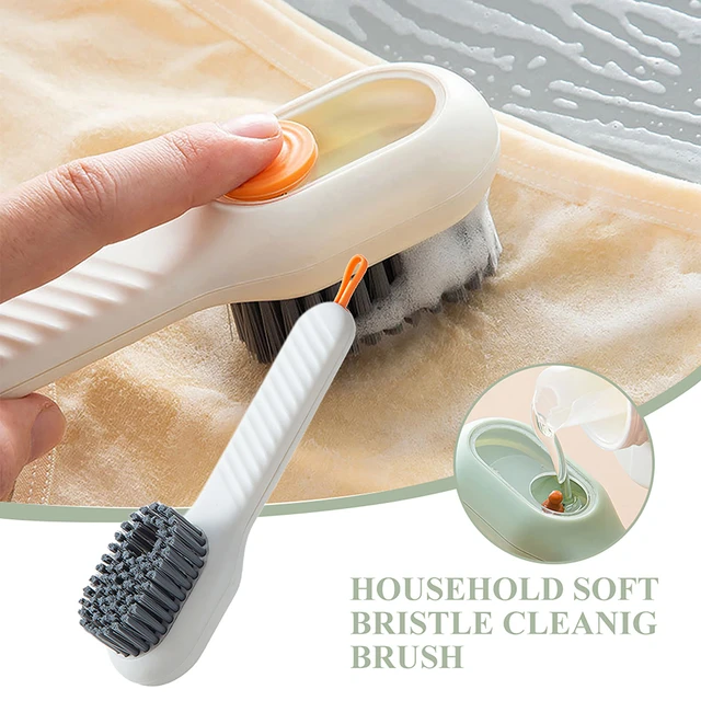 Automatic Liquid Cleaning Brushes Soft Bristles Shoe Brush Cleaners Push  Type Multifunctional for Daily Use for Kitchen Bathroom