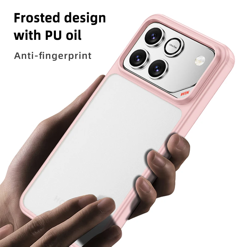 Frosted Hard PC Shockproof Camera Protection Translucent Phone Case